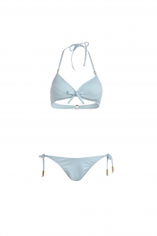 Light Blue Demi Halter Bikini